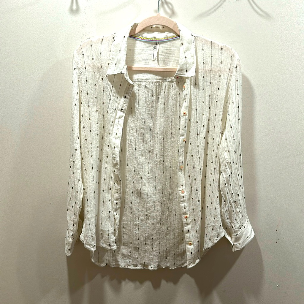 Feather Bone Cotton Button Down